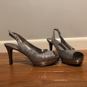 3in. Silver Nine West Heels